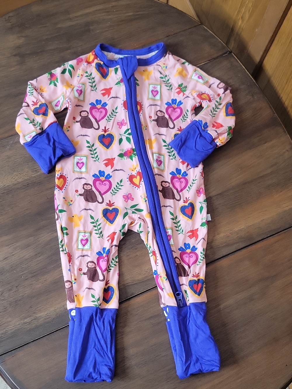 Dulce Dreams FRIDA Bamboo Zippered One Piece Footed Pajama Sz NB